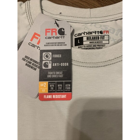 Carhartt Force FR Short Sleeve Work T-Shirt Flame Resistant Men’s Size Large - Picture 3 of 11